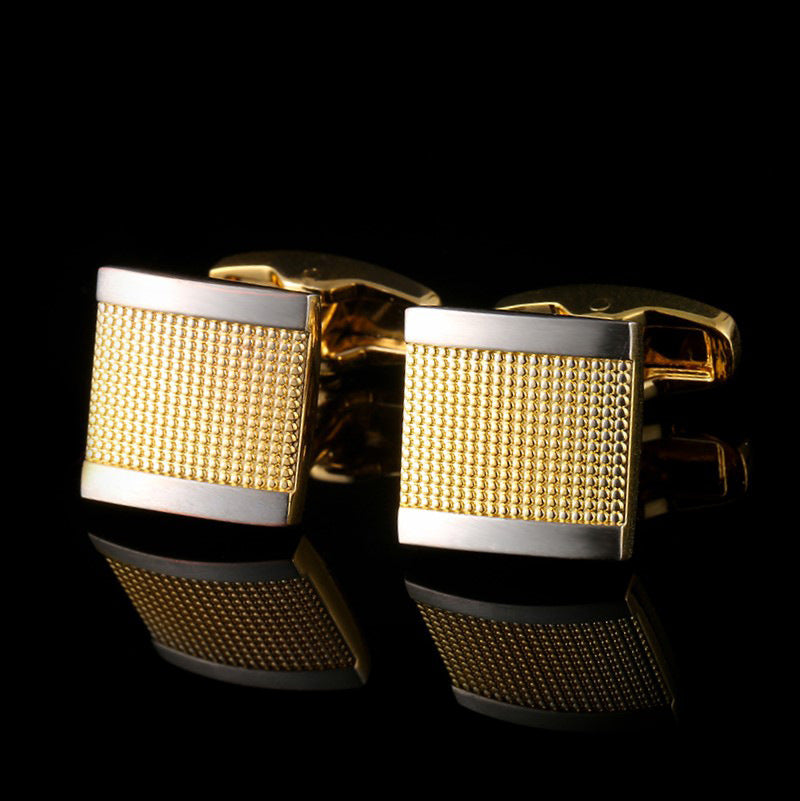 High-Quality Gold French Cufflinks for Men's Suit Shirts